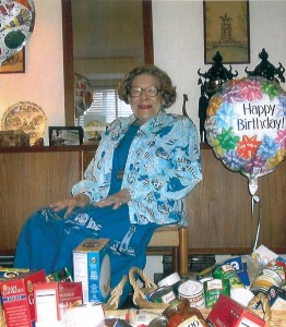 Lois Loehr Brown collected 92 pounds of food for the hungry for her 92nd birthday.