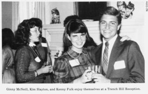 At Mary Washington, “Kenny” Fulk loved socializing, and yearbook photos like this one show him at parties, surrounded by women. “I was treated like a rock star,” he recalls. “Girls would steal the pockets off my jeans and keep them.”