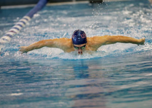 Dallas Tarkenton earned All-American status in the 100- and 200-yard butterfly events. (Photo by Susan Spencer)