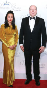 Alicia Austin and Prince Albert II of Monaco at the Princess Grace Awards 